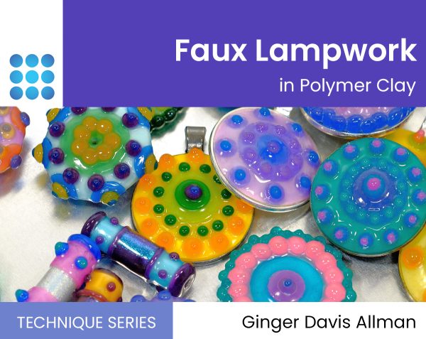 Faux lampwork in polymer clay course cover