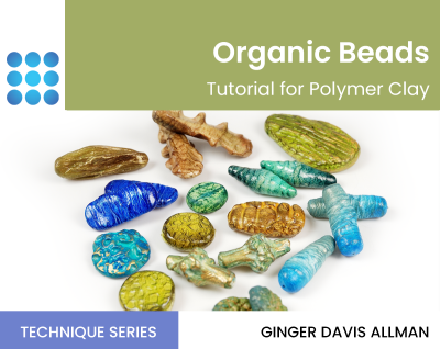 organic beads in polymer clay tutorial cover